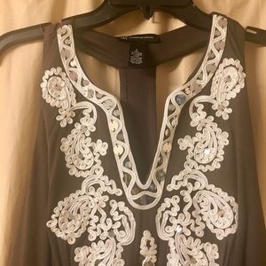 Stunning NWT espresso ankle length dress Large.